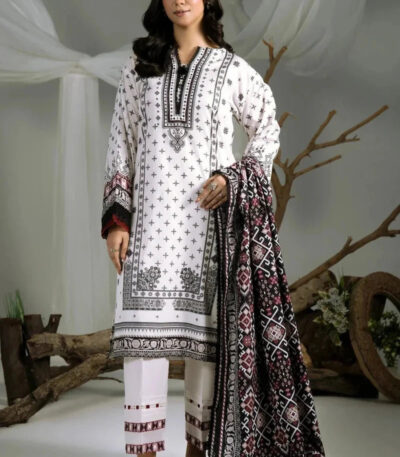3PC stitched Printed Cambric Suit | KCC-4237
