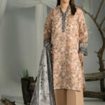 3PC stitched Printed Cambric Suit | KCC-4239
