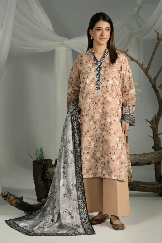 3PC stitched Printed Cambric Suit | KCC-4239