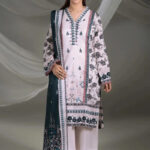3PC stitched Printed Cambric Suit | KCC-4240