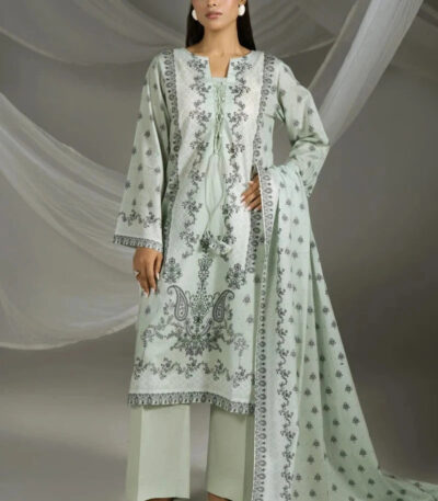 3PC stitched Printed Cambric Suit | KCC-4241
