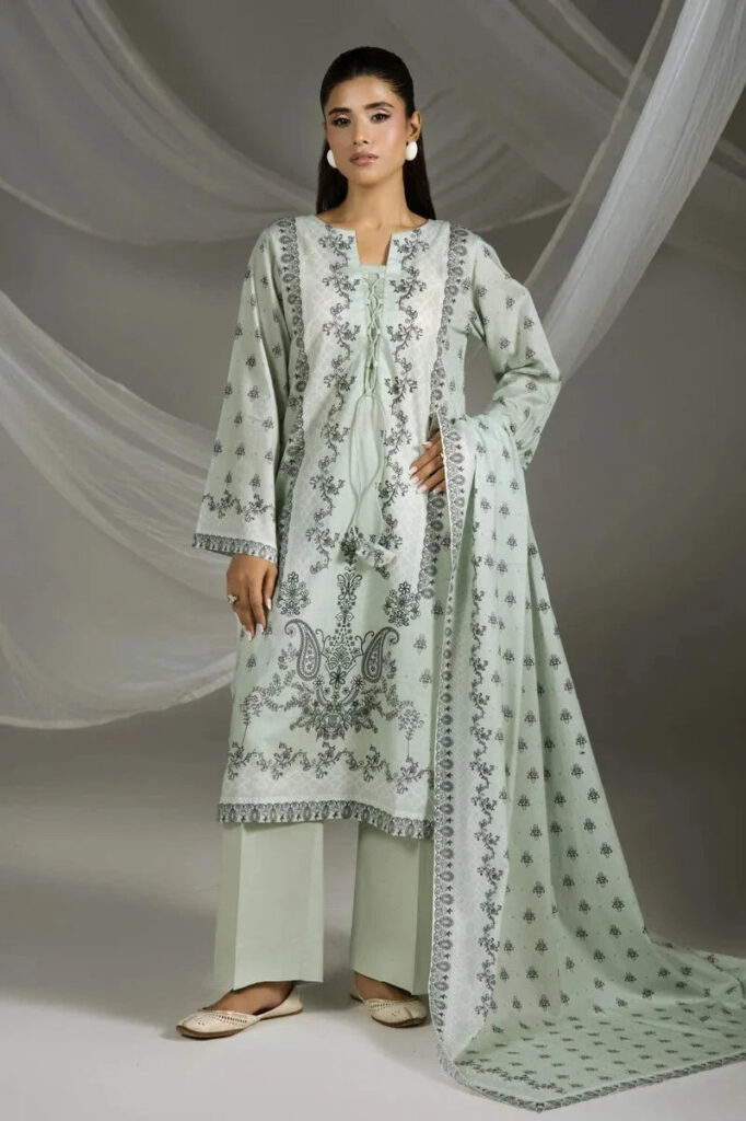 3PC stitched Printed Cambric Suit | KCC-4241