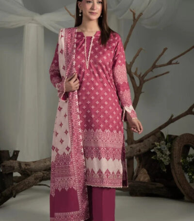 3PC stitched Printed Cambric Suit | KCC-4296