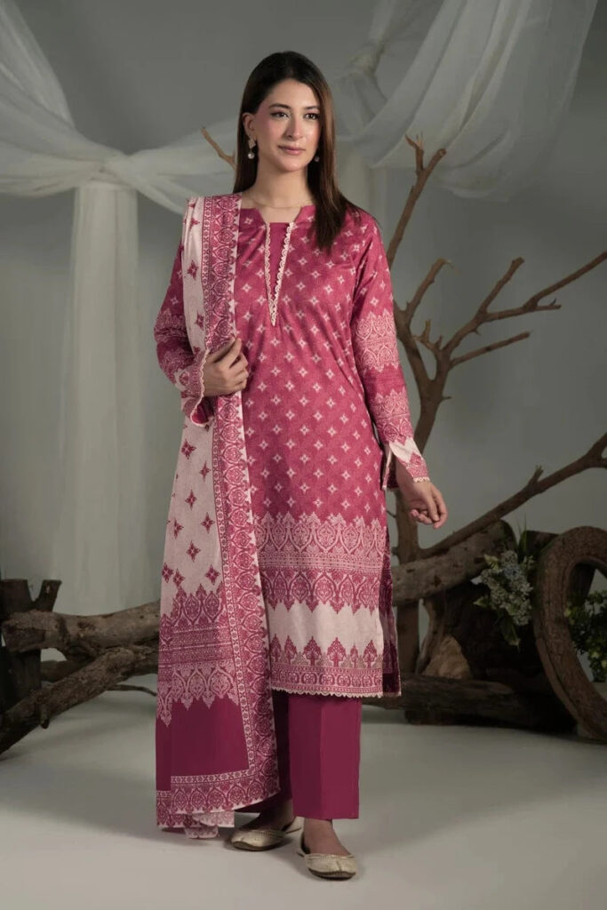 3PC stitched Printed Cambric Suit | KCC-4296