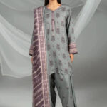 3PC Stitched Printed Karandi Suit | KKR-4243