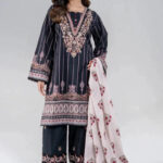 3PC stitched Printed Lawn Suit | KL-3974