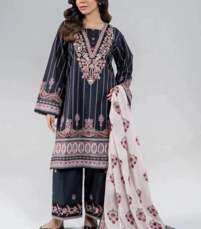 3PC stitched Printed Lawn Suit | KL-3974
