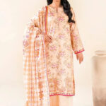 3PC stitched Printed Lawn Suit | KLA-3727
