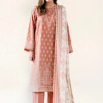 3PC stitched Printed Lawn Suit | KLA-3728