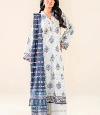 3PC stitched Printed Lawn Suit | KLA-3729