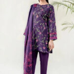 3PC stitched Printed Lawn Suit | KLA-3750