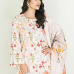 3PC stitched Printed Lawn Suit | KLA-3755