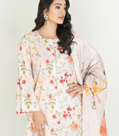 3PC stitched Printed Lawn Suit | KLA-3755