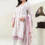 3PC stitched Printed Lawn Suit | KLA-3757