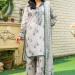 3PC stitched Printed Lawn Suit | KLA-3962