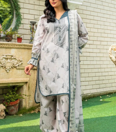 3PC stitched Printed Lawn Suit | KLA-3962