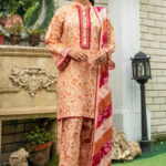 3PC stitched Printed Lawn Suit | KLA-3963