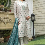 3PC stitched Printed Lawn Suit | KLA-3965