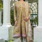 3PC stitched Printed Lawn Suit | KLA-3966