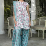 3PC stitched Printed Lawn Suit | KLA-3967