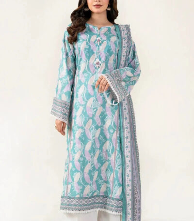 3PC stitched Printed Lawn Suit | KLA-3986