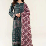 3PC stitched Printed Lawn Suit | KLA-3988