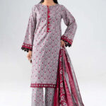 3PC stitched Printed Lawn Suit | KLA-4002