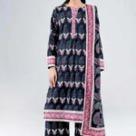3PC stitched Printed Lawn Suit | KLA-4003