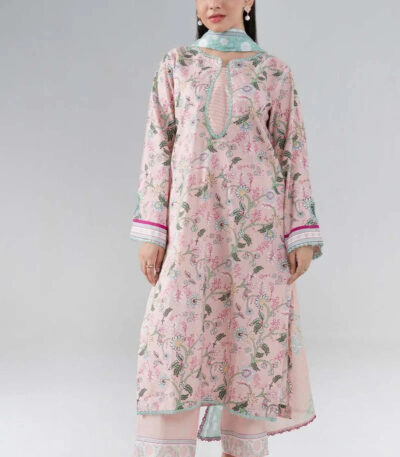 3PC stitched Printed Lawn Suit | KLA-4004