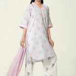 3PC stitched Printed Lawn Suit | KLA-4116
