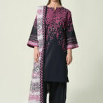 3PC stitched Printed Lawn Suit | KLA-4118