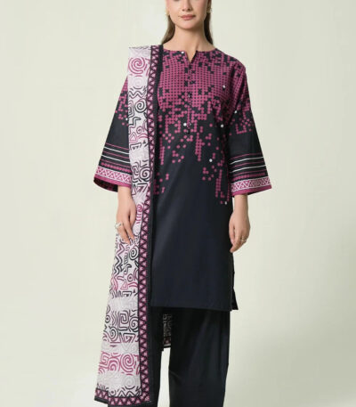 3PC stitched Printed Lawn Suit | KLA-4118