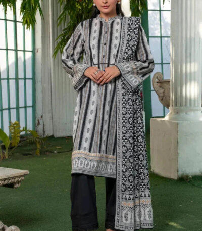 3PC stitched Printed Lawn Suit | KLA-4120