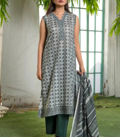 3PC stitched Printed Lawn Suit | KLA-4121