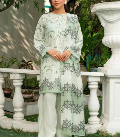 3PC stitched Printed Lawn Suit | KLA-4122 A