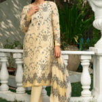 3PC stitched Printed Lawn Suit | KLA-4122