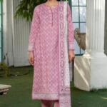 3PC stitched Printed Lawn Suit | KLA-4123 A