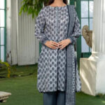 3PC stitched Printed Lawn Suit | KLA-4123