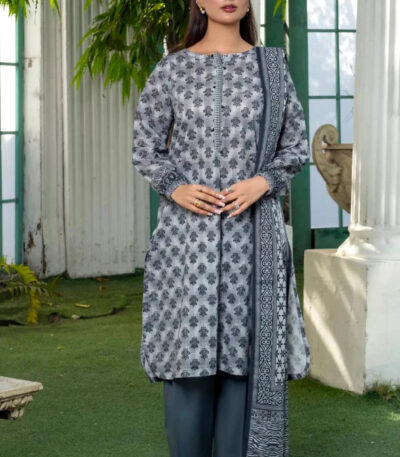 3PC stitched Printed Lawn Suit | KLA-4123