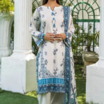 3PC stitched Printed Lawn Suit | KLA-4130