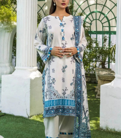 3PC stitched Printed Lawn Suit | KLA-4130