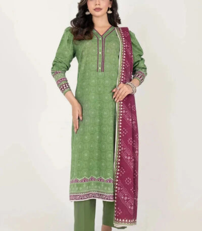 3PC stitched Printed Lawn Suit | KLA-4132