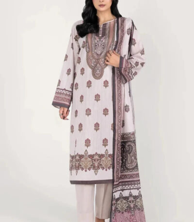 3PC stitched Printed Lawn Suit | KLA-4135
