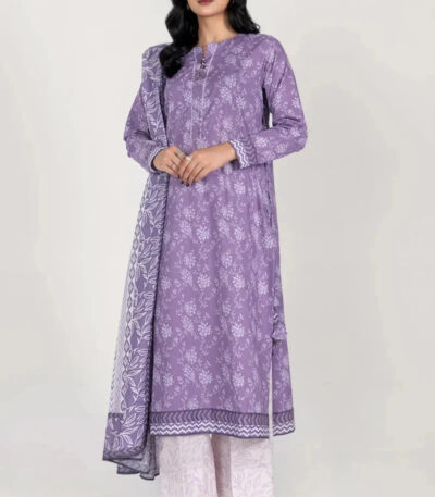 3PC stitched Printed Lawn Suit | KLA-4139