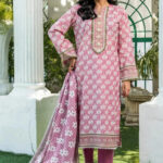 3PC stitched Printed Lawn Suit | KLA-4160