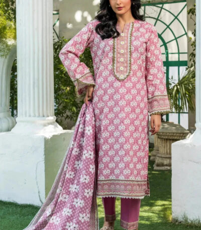 3PC stitched Printed Lawn Suit | KLA-4160