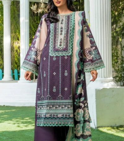 3PC stitched Printed Lawn Suit | KLA-4164