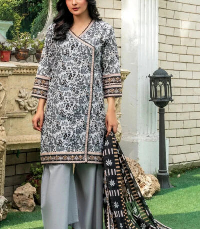 3PC stitched Printed Lawn Suit | KLA-4172