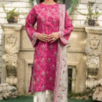 3PC stitched Printed Lawn Suit | KLA-4201