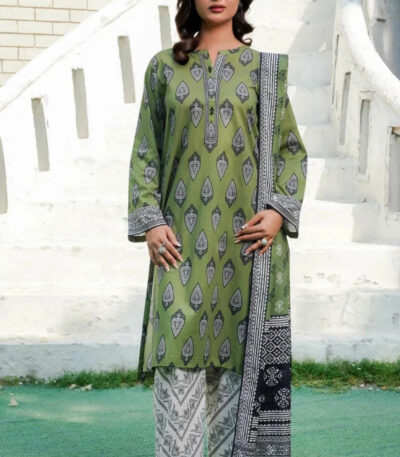3PC stitched Printed Lawn Suit | KLA-4202